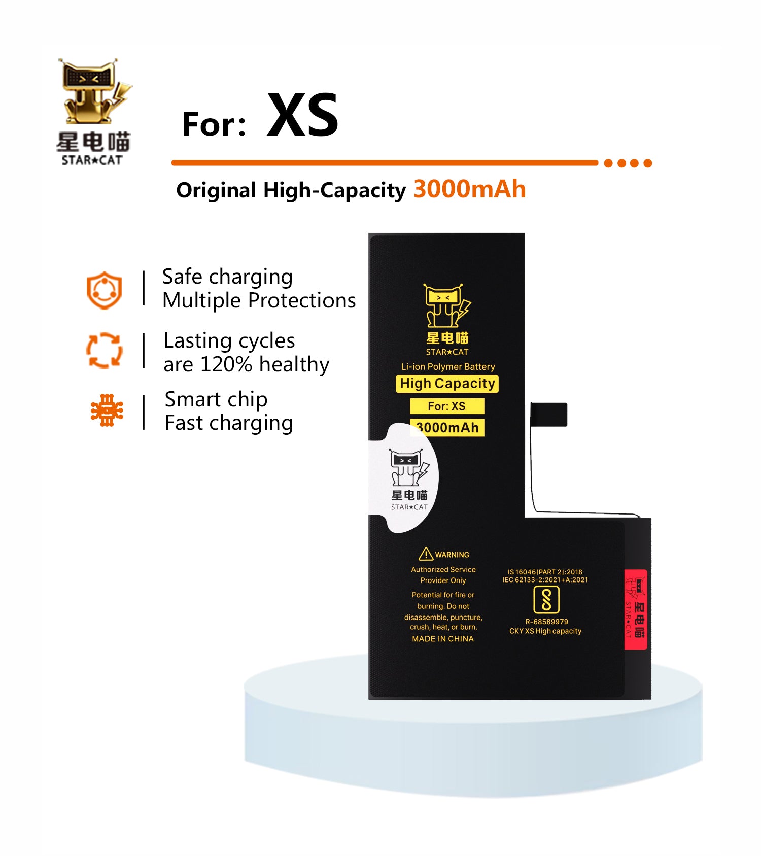 Apple/iPhone XS high-capacity/mAh-Original battery
