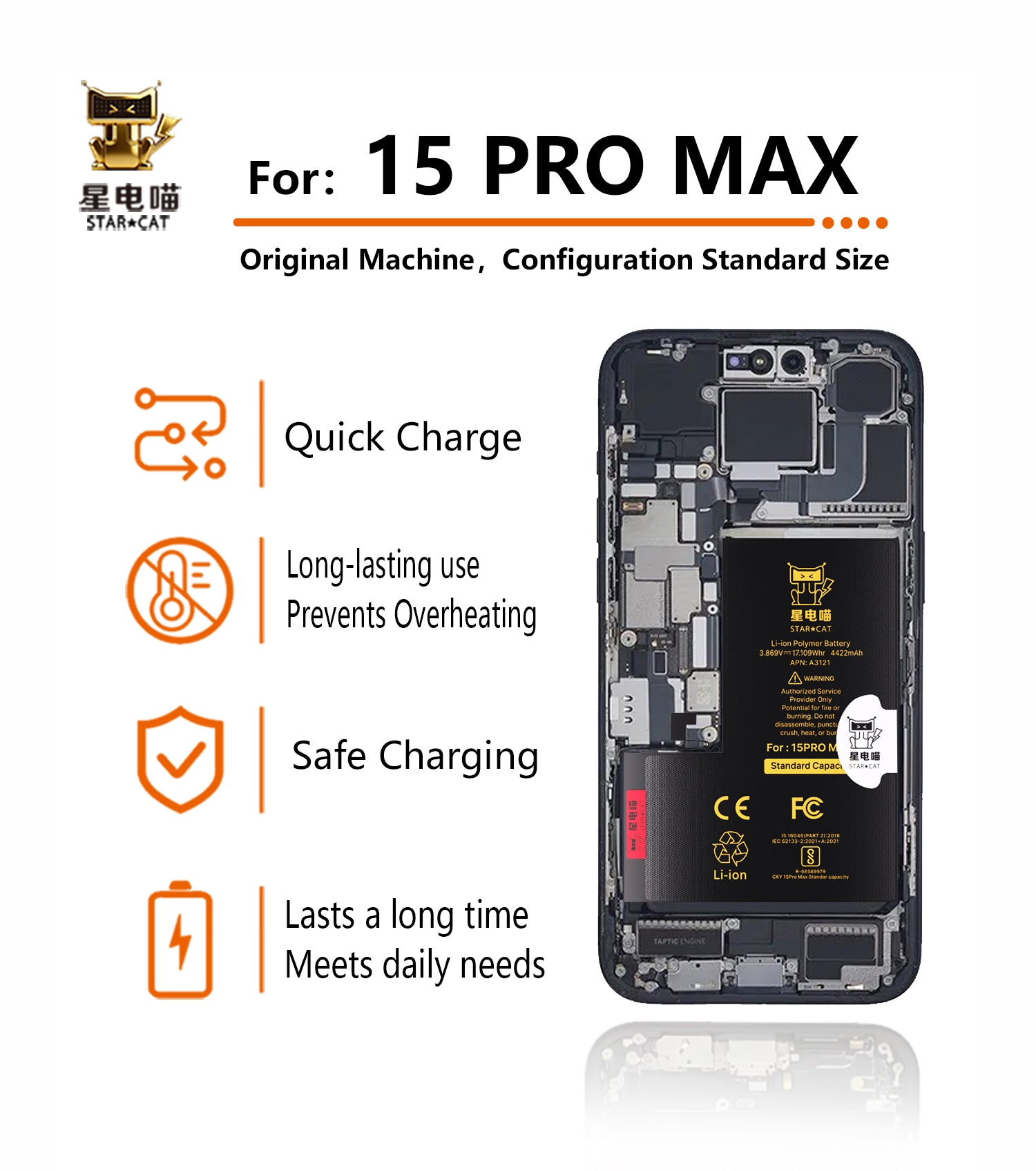 for iPhone 15promax battery