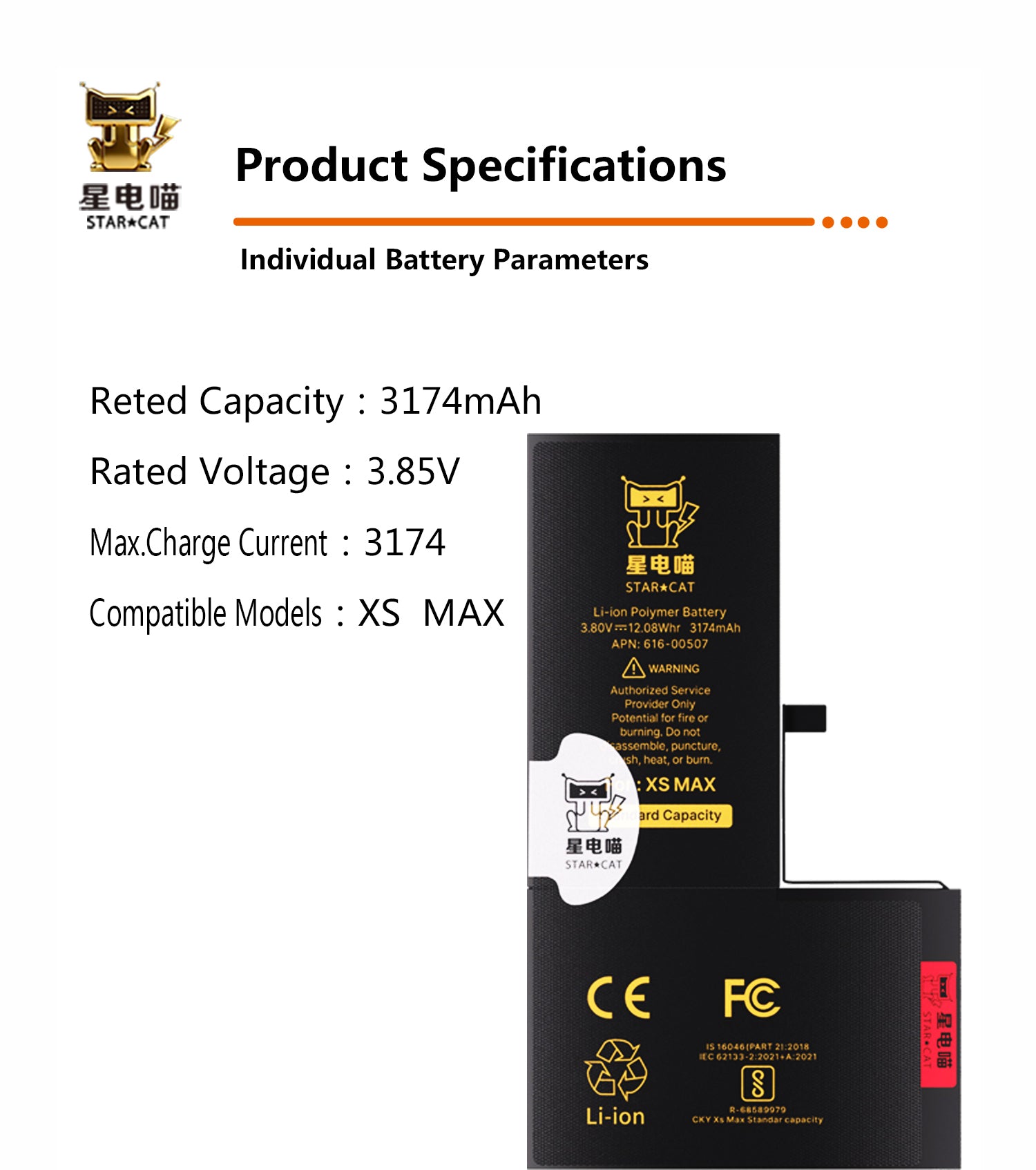 for iPhone Xsmax battery