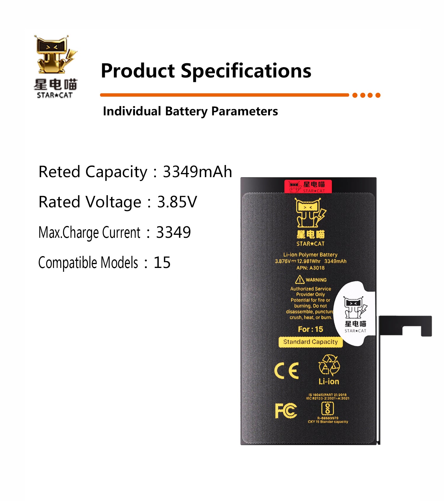 for iPhone 15 battery
