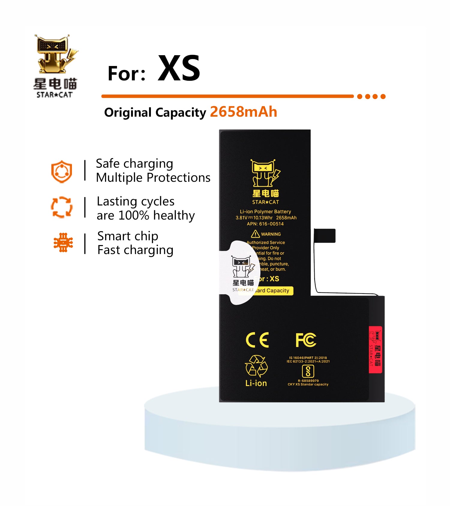 for iPhone XS battery – BATTERY FACTORY/星电喵STAR☆CAT