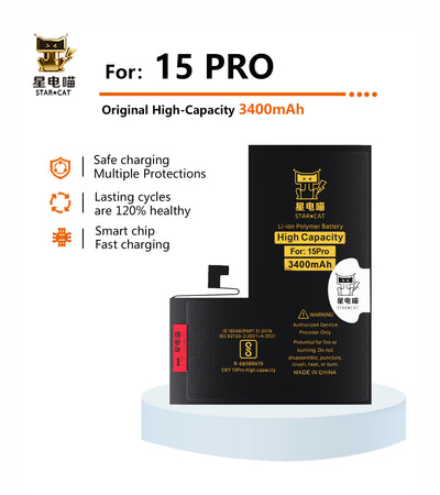 Apple/iPhone 15pro high-capacity/mAh-Original battery