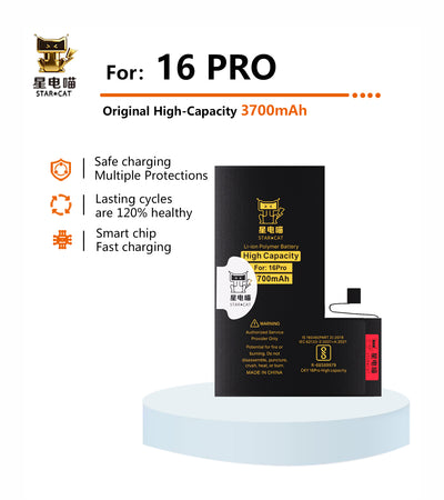 Apple/iPhone 16pro high-capacity/mAh-Original battery