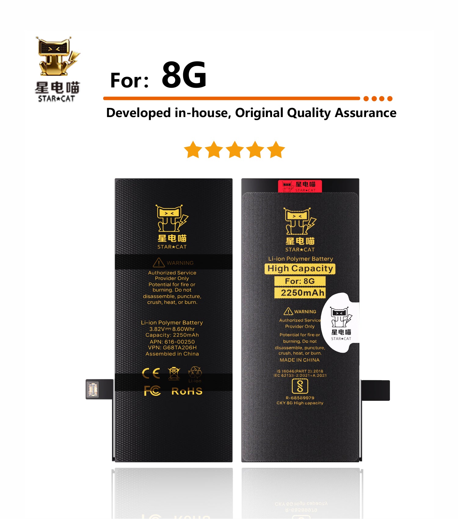 Apple/iPhone 8 high-capacity/mAh-Original battery