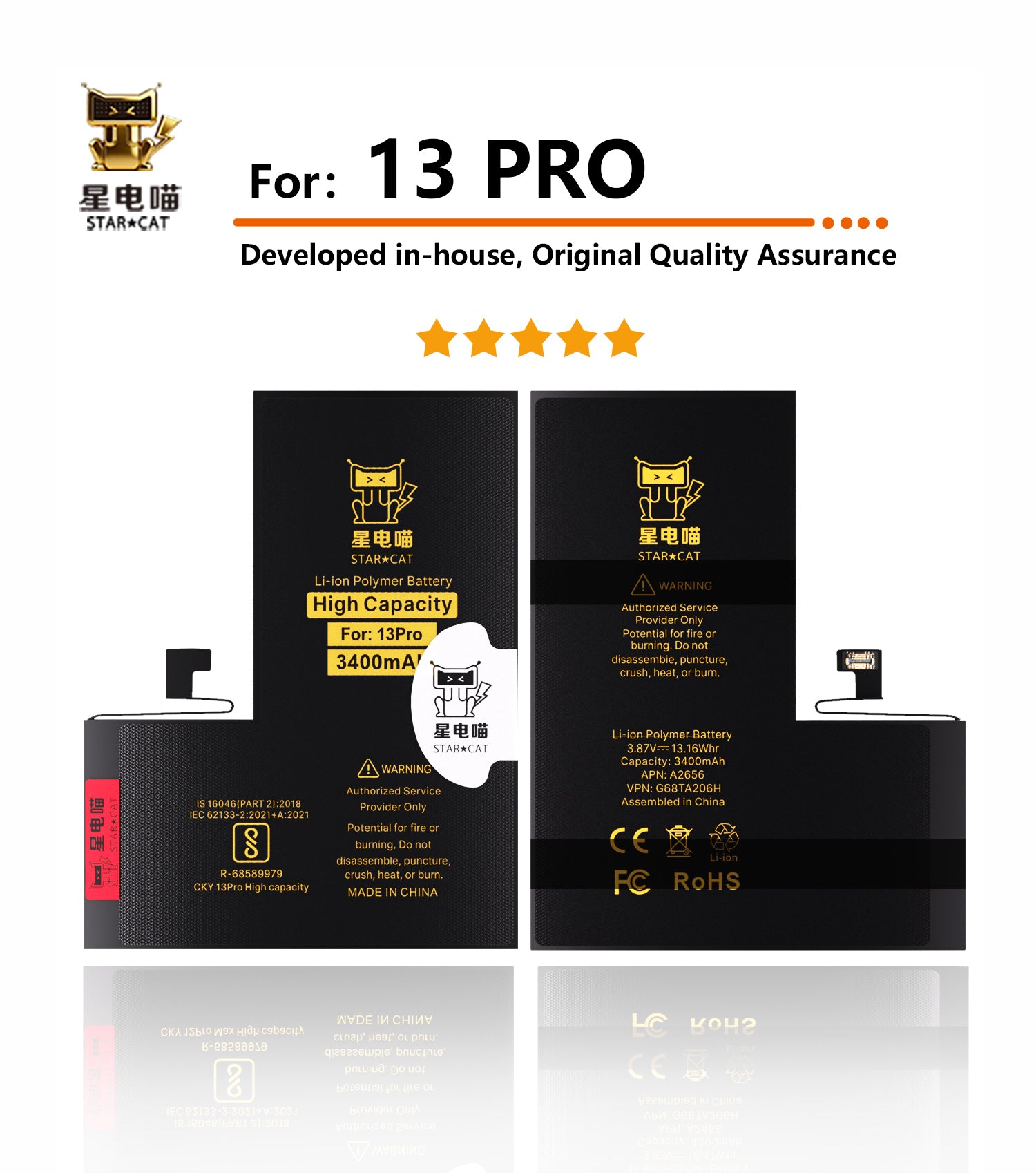 Apple/iPhone 13pro high-capacity/mAh-Original battery