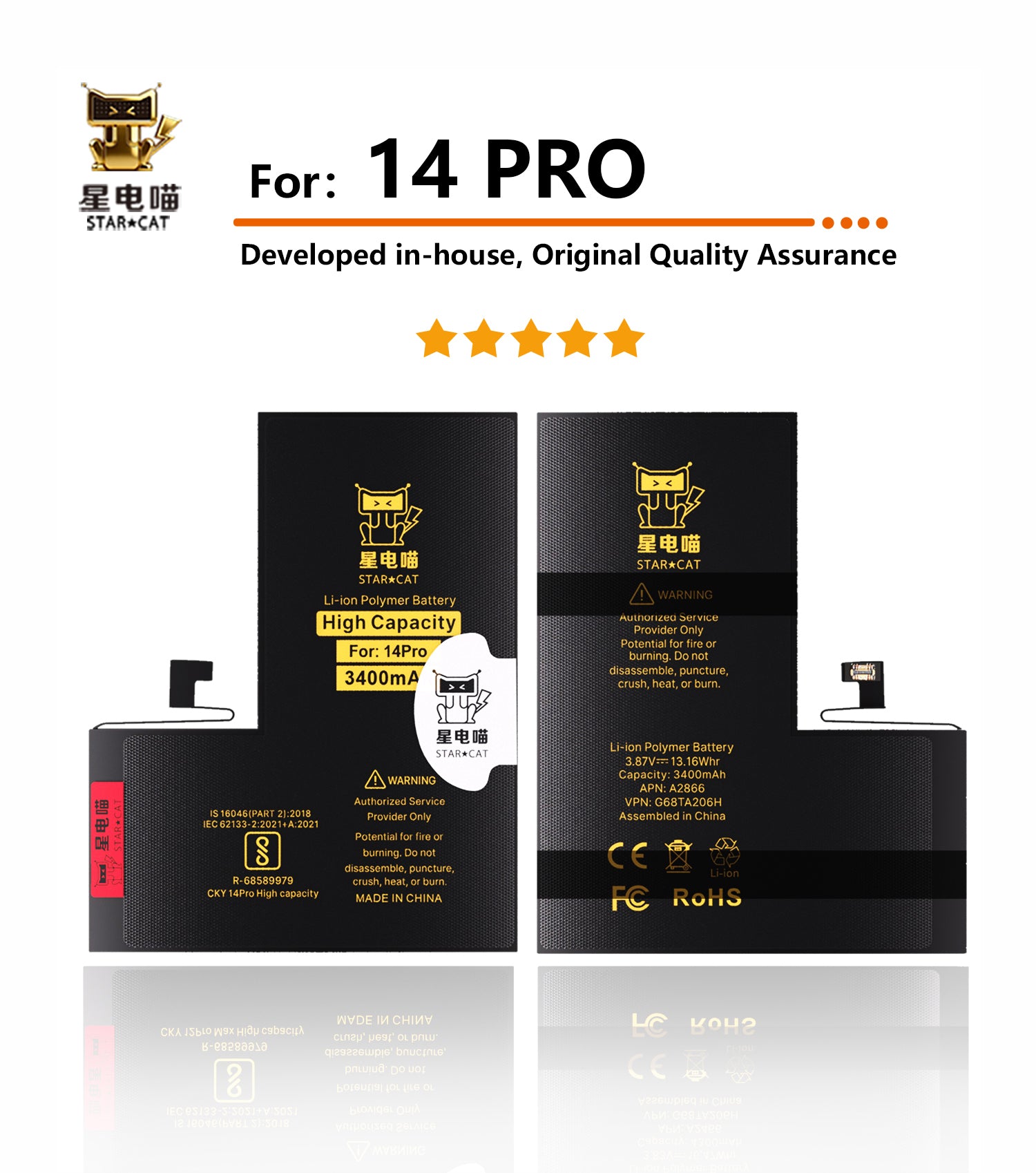 Apple/iPhone 14pro high-capacity/mAh-Original battery