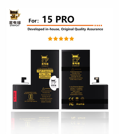 Apple/iPhone 15pro high-capacity/mAh-Original battery