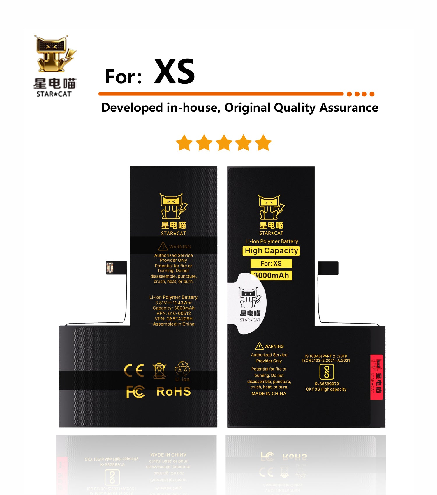 Apple/iPhone XS high-capacity/mAh-Original battery