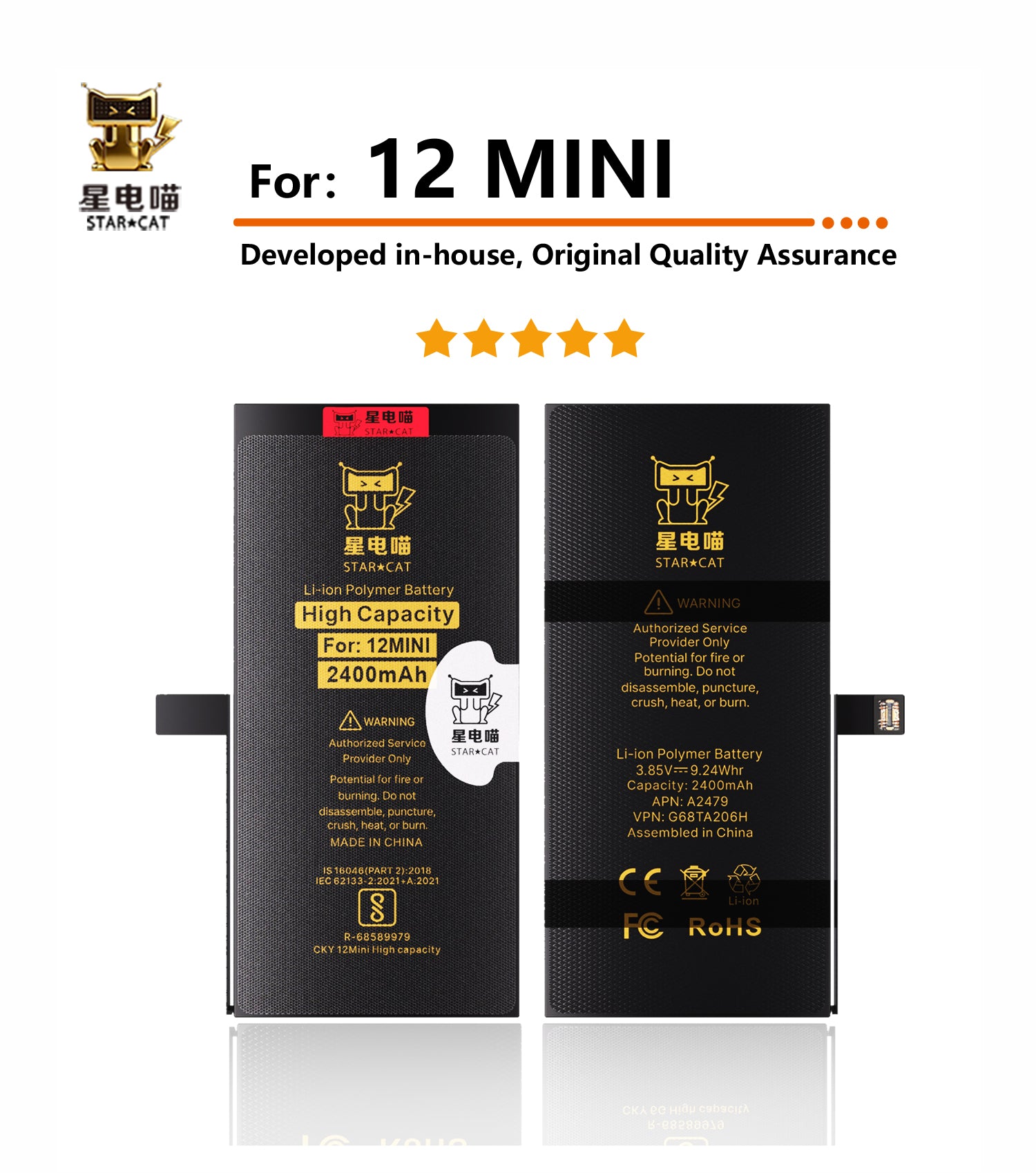 Apple/iPhone 12mini high-capacity/mAh-Original battery