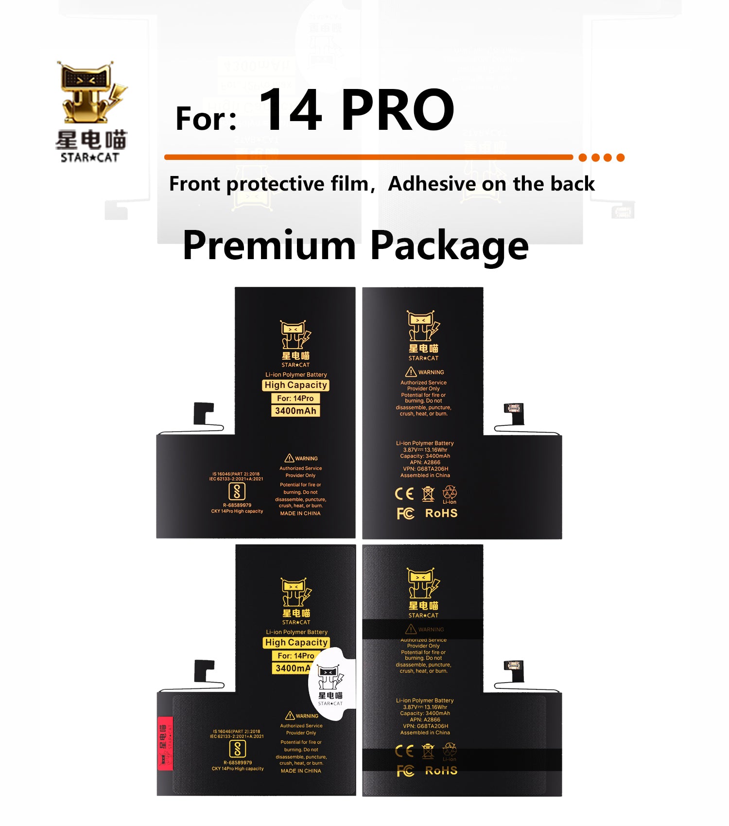 Apple/iPhone 14pro high-capacity/mAh-Original battery
