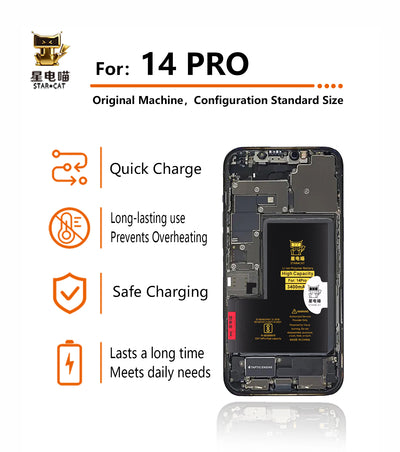 Apple/iPhone 14pro high-capacity/mAh-Original battery