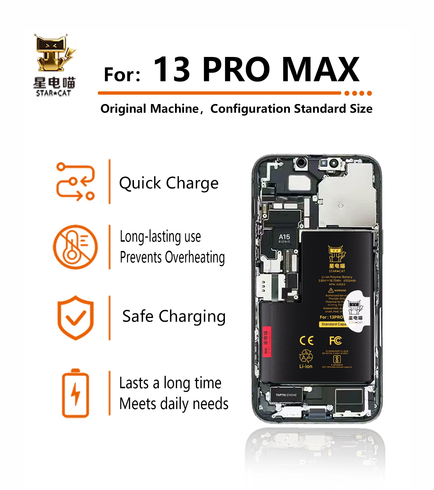 for iPhone 13promax battery