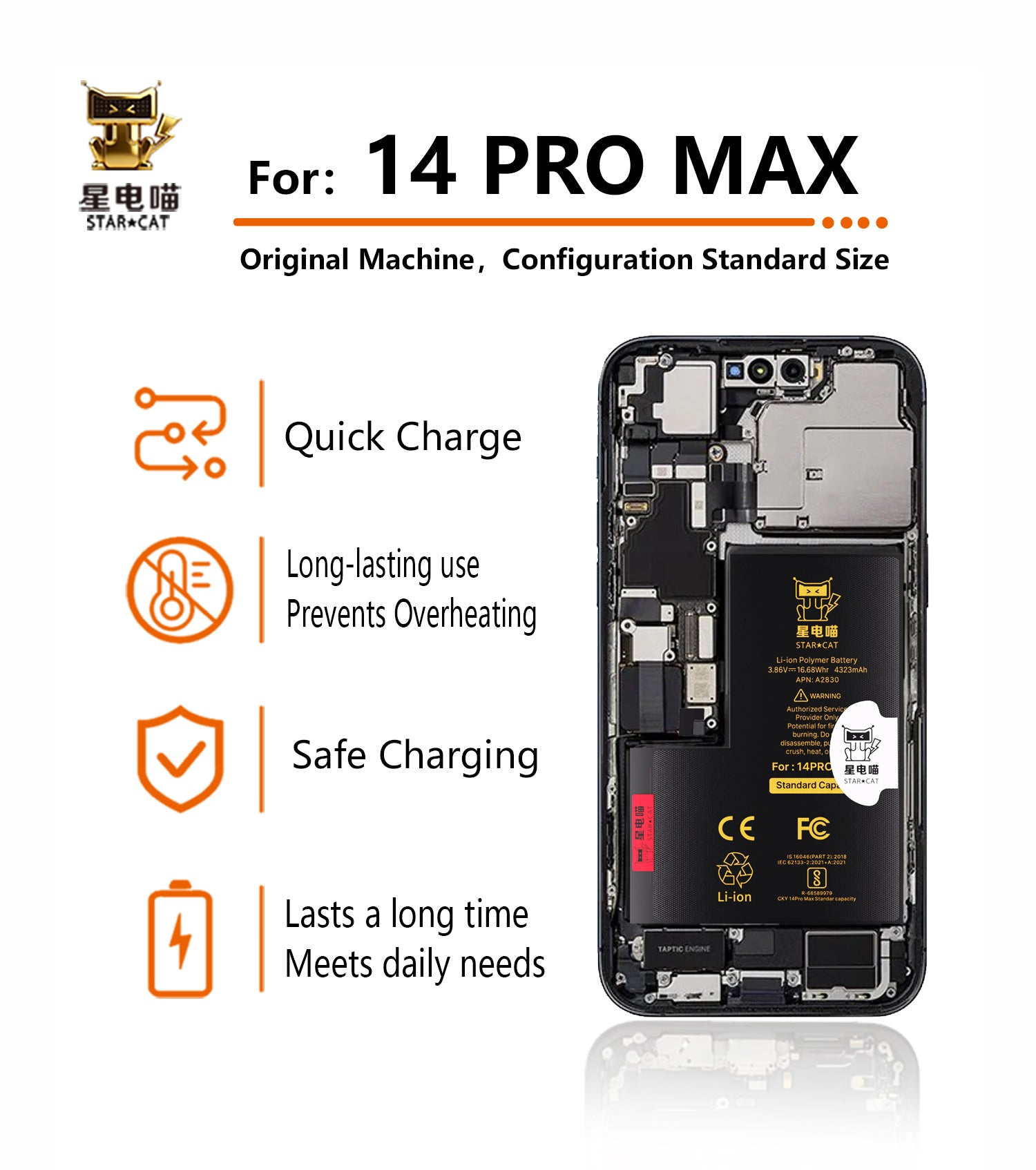 for iPhone 14promax battery