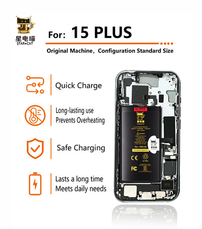 Apple/iPhone 15plus high-capacity/mAh-Original battery