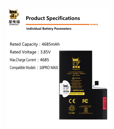 for iPhone 16promax battery