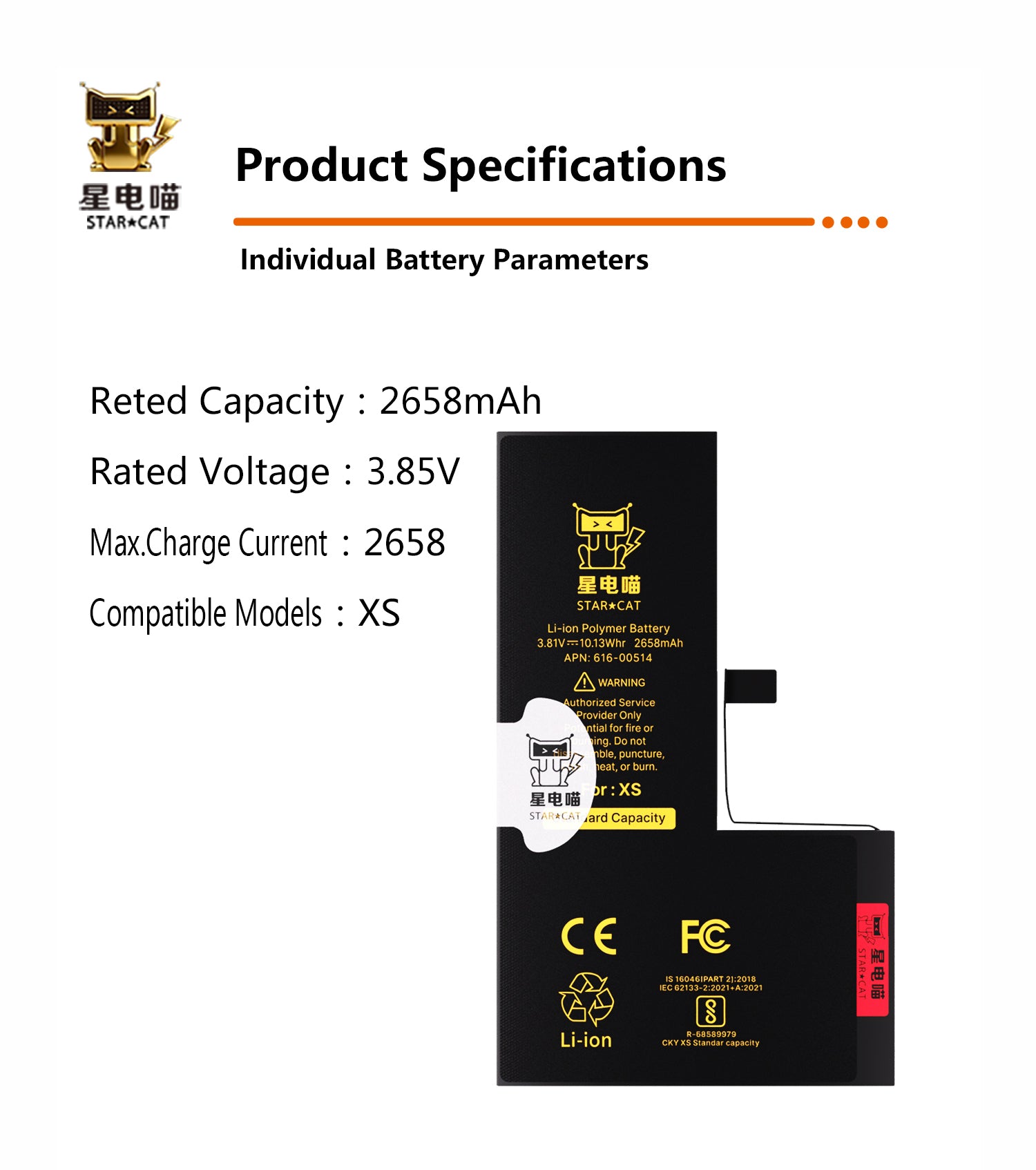 for iPhone XS battery