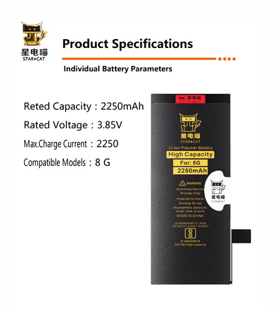 Apple/iPhone 8 high-capacity/mAh-Original battery