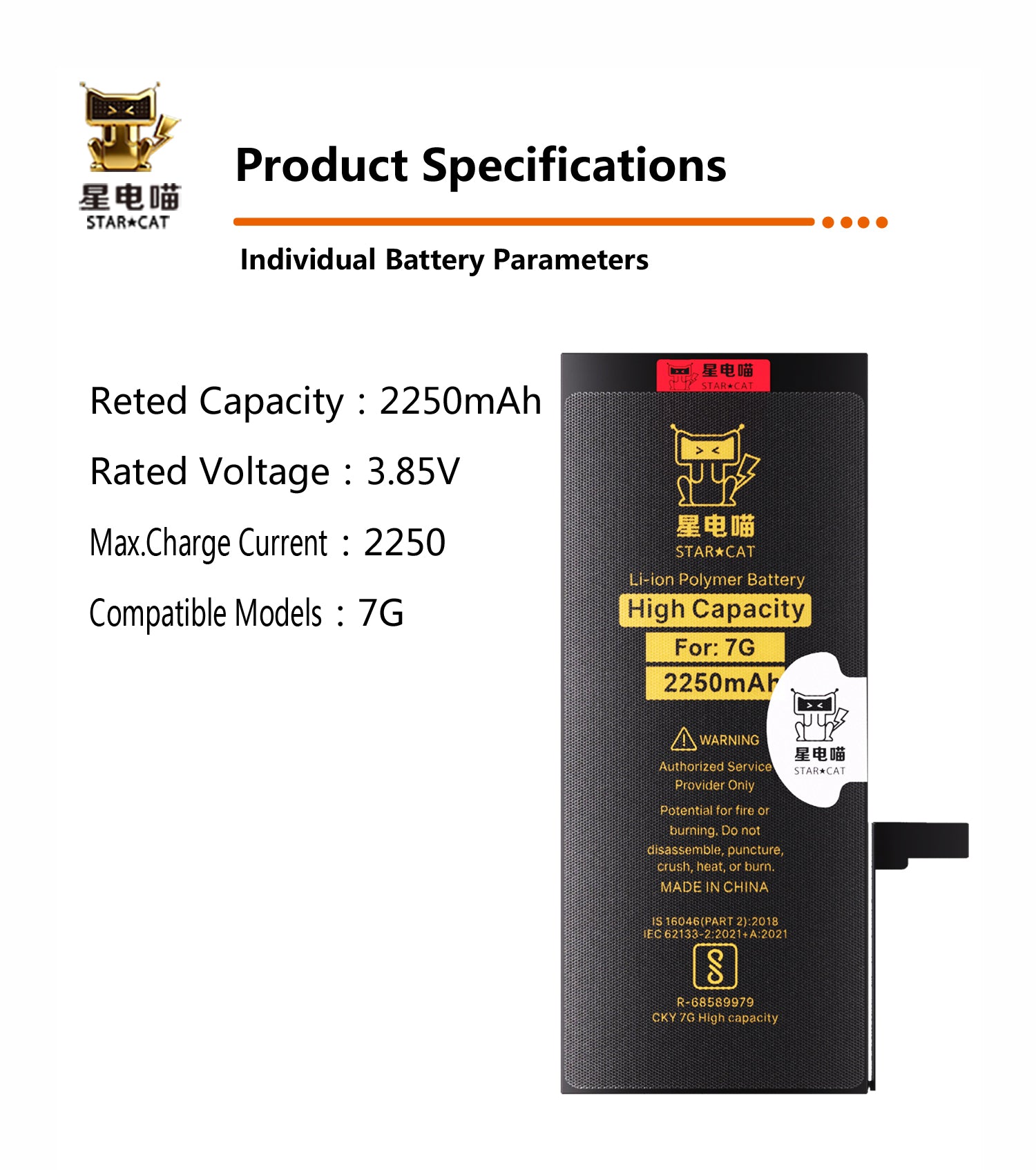 Apple/iPhone 7 high-capacity/mAh-Original battery