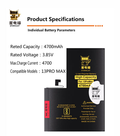 Apple/iPhone 13promax high-capacity/mAh-Original battery