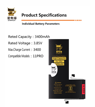 Apple/iPhone 11pro high-capacity/mAh-Original battery